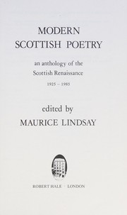 Modern Scottish poetry : an anthology of the Scottish renaissance 1925-1985 /