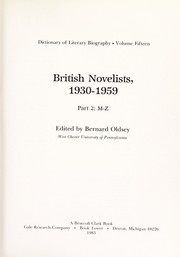 British novelists, 1930-1959 /