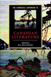 The Cambridge companion to Canadian literature /