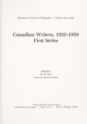 Canadian writers, 1920-1959.