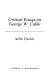 Critical essays on George W. Cable /