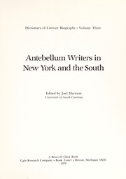 Antebellum writers in New York and the South /