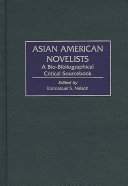 Asian American novelists : a bio-bibliographical critical sourcebook /