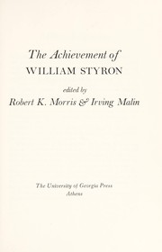 The Achievement of William Styron /
