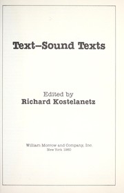 Text--sound texts /