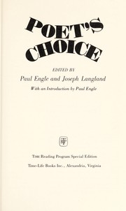 Poet's choice /