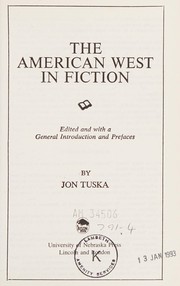 The American West in fiction /