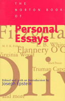 The Norton book of personal essays /