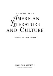 A companion to American literature and culture /