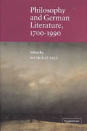 Philosophy and German literature, 1700-1990 /