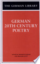 German 20th century poetry /