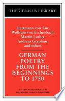 German poetry from the beginnings to 1750 /