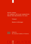 Motif-index of German secular narratives from the beginning to 1400 /