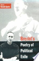 Brecht's poetry of political exile /
