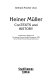 Heiner Müller : contexts and history : a collection of essays from the Sydney German Studies Symposium 1994 Heiner Müller/Theatre-History-Performance /