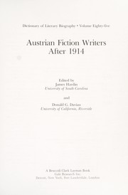 Austrian fiction writers after 1914 /