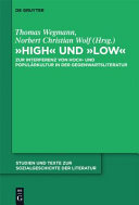 High und low : zur Interferenz von Hoch- und Populärkultur in der Gegenwartsliteratur /