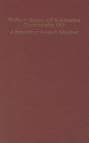 Studies in German and Scandinavian literature after 1500 : a festschrift for George C. Schoolfield /