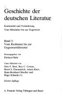 Geschichte der deutschen Literatur : Kontinuität und Veränderung vom Mittelalter bis zur Gegenwart /