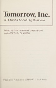 Tomorrow, inc. : SF stories about big business /