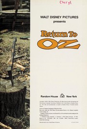 Walt Disney Pictures presents Return to Oz.
