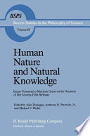 Human nature and natural knowledge : essays presented to Marjorie Grene on the occasion of her seventy-fifth birthday /