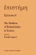 The problem of reductionism in science /
