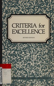 Criteria for excellence.