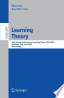 Learning theory : 18th Annual Conference on Learning Theory, COLT 2005, Bertinoro, Italy, June 27-30, 2005 : proceedings /