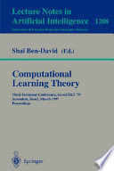 Computational learning theory : Third European Conference, EuroCOLT'97, Jerusalem, Israel, March 17-19, 1997 proceedings /