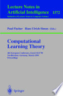 Computational learning theory : 4th European Conference, EuroCOLT '99, Nordkirchen, Germany, March 29-31, 1999 : proceedings /