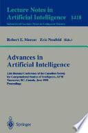 Advances in artificial intelligence : 12th Biennial Conference of the Canadian Society for Computational Studies of Intelligence, AI'98 Vancouver, BC, Canada, June 18-20, 1998 : proceedings /