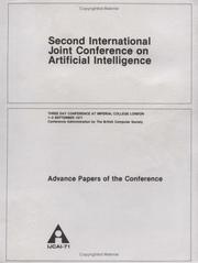 Second International Joint Conference on Artificial Intelligence : 1-3 September 1971, Imperial College, London /