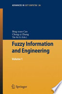 Fuzzy Information and Engineering.