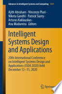 Intelligent Systems Design and Applications : 20th International Conference on Intelligent Systems Design and Applications (ISDA 2020) held December 12-15, 2020 /