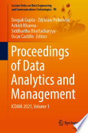 Proceedings of Data Analytics and Management  : ICDAM 2021, Volume 1 /