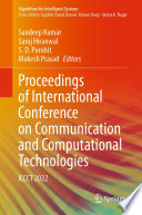 Proceedings of International Conference on Communication and Computational Technologies  : ICCCT 2022 /