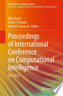 Proceedings of International Conference on Computational Intelligence : ICCI 2022 /
