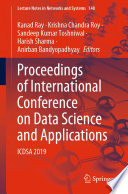 Proceedings of International Conference on Data Science and Applications : ICDSA 2019 /
