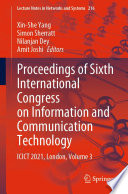 Proceedings of Sixth International Congress on Information and Communication Technology : ICICT 2021, London, Volume 3 /