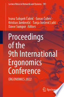 Proceedings of the 9th International Ergonomics Conference : ERGONOMICS 2022 /