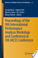 Proceedings of the 9th International Performance Analysis Workshop and Conference & 5th IACSS Conference /