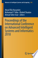 Proceedings of the International Conference on Advanced Intelligent Systems and Informatics 2018 /