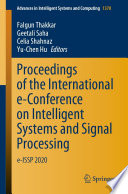 Proceedings of the International e-Conference on Intelligent Systems and Signal Processing : e-ISSP 2020 /