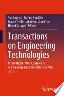 Transactions on Engineering Technologies : International MultiConference of Engineers and Computer Scientists 2018 /