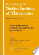 Selected questions of mathematical physics and analysis : dedicated to the 70th anniversary of the birth of Vasiliĭ Sergeevich Vladimirov : collection of papers /