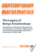The Legacy of Sonya Kovalevskaya : proceedings of a symposium /