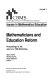 Mathematicians and education reform : proceedings of the July 6-8, 1988 workshop /
