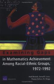 Examining gaps in mathematics achievement among racial-ethnic groups, 1972-1992 /