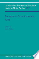 Surveys in combinatorics, 1993 : [invited papers for the fourteenth British Combinatorial conference] /